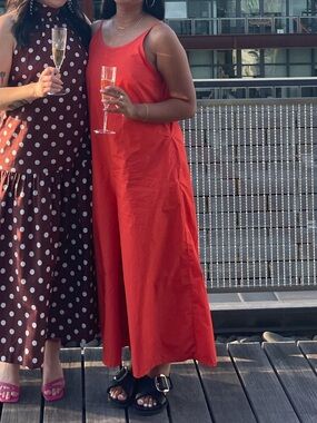 Maeve tomato jumpsuit
